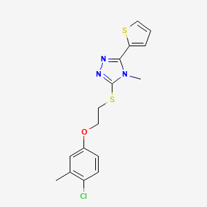 3-{[2-(4-chloro-3-methylphenoxy)ethyl]thio}-4-methyl-5-(2-thienyl)-4H-1,2,4-triazole