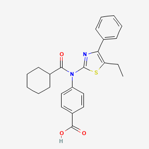 4-[Cyclohexanecarbonyl-(5-ethyl-4-phenyl-1,3-thiazol-2-yl)amino]benzoic acid