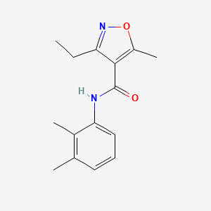 molecular formula C15H18N2O2 B4797298 N-(2,3-dimethylphenyl)-3-ethyl-5-methyl-4-isoxazolecarboxamide 