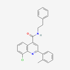 8-chloro-2-(2-methylphenyl)-N-(2-phenylethyl)quinoline-4-carboxamide