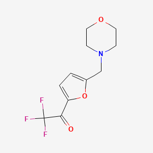 molecular formula C11H12F3NO3 B4797343 2,2,2-Trifluoro-1-[5-(morpholin-4-ylmethyl)furan-2-yl]ethanone 