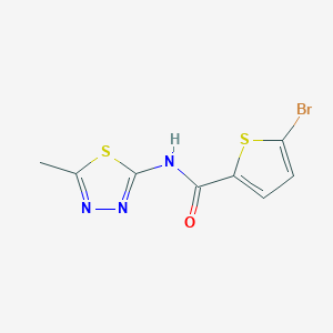 molecular formula C8H6BrN3OS2 B4797371 5-bromo-N-(5-methyl-1,3,4-thiadiazol-2-yl)thiophene-2-carboxamide 