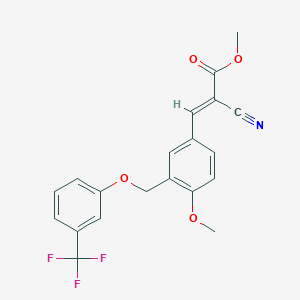 methyl 2-cyano-3-(4-methoxy-3-{[3-(trifluoromethyl)phenoxy]methyl}phenyl)acrylate