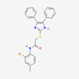 molecular formula C24H20BrN3OS B4797402 N-(2-bromo-4-methylphenyl)-2-[(4,5-diphenyl-1H-imidazol-2-yl)thio]acetamide 