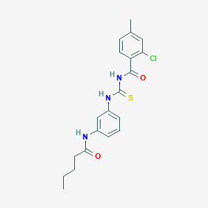 2-chloro-4-methyl-N-({[3-(pentanoylamino)phenyl]amino}carbonothioyl)benzamide