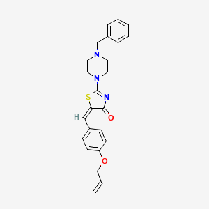 (5E)-2-(4-benzylpiperazin-1-yl)-5-[(4-prop-2-enoxyphenyl)methylidene]-1,3-thiazol-4-one