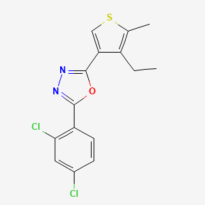 2-(2,4-dichlorophenyl)-5-(4-ethyl-5-methyl-3-thienyl)-1,3,4-oxadiazole