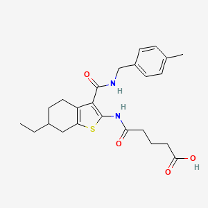 4-[(6-ETHYL-3-{[(4-METHYLPHENYL)METHYL]CARBAMOYL}-4,5,6,7-TETRAHYDRO-1-BENZOTHIOPHEN-2-YL)CARBAMOYL]BUTANOIC ACID