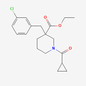 ethyl 3-(3-chlorobenzyl)-1-(cyclopropylcarbonyl)-3-piperidinecarboxylate