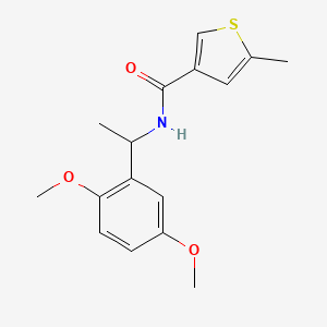 molecular formula C16H19NO3S B4797466 N-[1-(2,5-dimethoxyphenyl)ethyl]-5-methylthiophene-3-carboxamide 