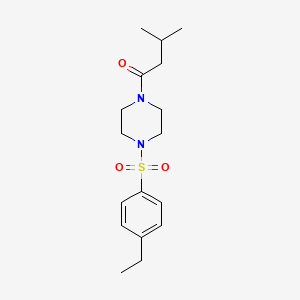 1-{4-[(4-ETHYLPHENYL)SULFONYL]PIPERAZINO}-3-METHYL-1-BUTANONE