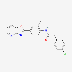 2-(4-chlorophenyl)-N-[2-methyl-4-([1,3]oxazolo[4,5-b]pyridin-2-yl)phenyl]acetamide