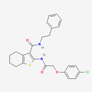 2-{[(4-chlorophenoxy)acetyl]amino}-N-(2-phenylethyl)-4,5,6,7-tetrahydro-1-benzothiophene-3-carboxamide