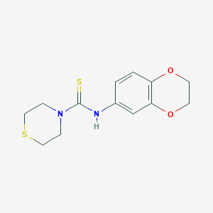 N-(2,3-dihydro-1,4-benzodioxin-6-yl)-4-thiomorpholinecarbothioamide