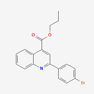 molecular formula C19H16BrNO2 B4797567 Propyl 2-(4-bromophenyl)quinoline-4-carboxylate 