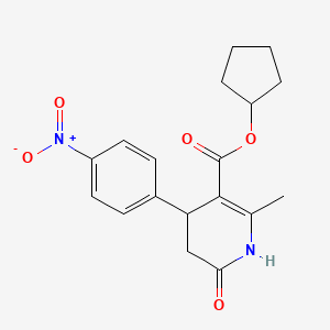 Cyclopentyl 2-methyl-4-(4-nitrophenyl)-6-oxo-1,4,5,6-tetrahydropyridine-3-carboxylate