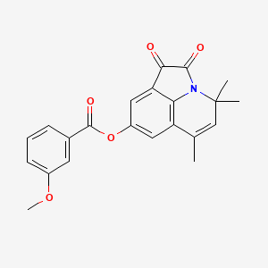 4,4,6-trimethyl-1,2-dioxo-1,2-dihydro-4H-pyrrolo[3,2,1-ij]quinolin-8-yl 3-methoxybenzoate