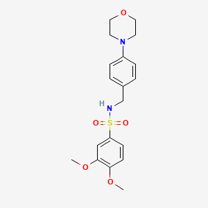 3,4-dimethoxy-N-[4-(4-morpholinyl)benzyl]benzenesulfonamide