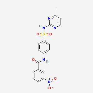 molecular formula C18H15N5O5S B4797641 N-(4-{[(4-methyl-2-pyrimidinyl)amino]sulfonyl}phenyl)-3-nitrobenzamide 