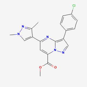 methyl 3-(4-chlorophenyl)-5-(1,3-dimethyl-1H-pyrazol-4-yl)pyrazolo[1,5-a]pyrimidine-7-carboxylate