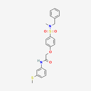 2-[4-[benzyl(methyl)sulfamoyl]phenoxy]-N-(3-methylsulfanylphenyl)acetamide