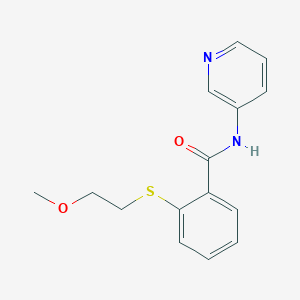 2-[(2-methoxyethyl)sulfanyl]-N-(pyridin-3-yl)benzamide