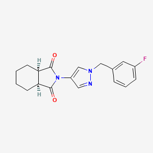 (3aR,7aS)-2-[1-(3-fluorobenzyl)-1H-pyrazol-4-yl]hexahydro-1H-isoindole-1,3(2H)-dione