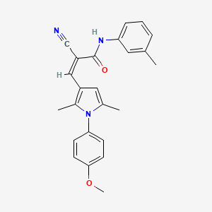 (2Z)-2-cyano-3-[1-(4-methoxyphenyl)-2,5-dimethyl-1H-pyrrol-3-yl]-N-(3-methylphenyl)prop-2-enamide