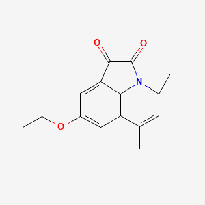 molecular formula C16H17NO3 B4797703 8-ethoxy-4,4,6-trimethyl-4H-pyrrolo[3,2,1-ij]quinoline-1,2-dione 