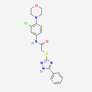 N-[3-chloro-4-(morpholin-4-yl)phenyl]-2-[(5-phenyl-4H-1,2,4-triazol-3-yl)sulfanyl]acetamide