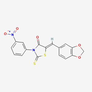 5-(1,3-benzodioxol-5-ylmethylene)-3-(3-nitrophenyl)-2-thioxo-1,3-thiazolidin-4-one