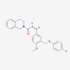 (Z)-3-{3-[(4-BROMOPHENOXY)METHYL]-4-METHOXYPHENYL}-1-[3,4-DIHYDRO-2(1H)-ISOQUINOLINYL]-2-PROPEN-1-ONE