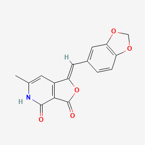 molecular formula C16H11NO5 B4797755 1-[(Z)-1-(1,3-BENZODIOXOL-5-YL)METHYLIDENE]-6-METHYLFURO[3,4-C]PYRIDINE-3,4(5H)-DIONE 