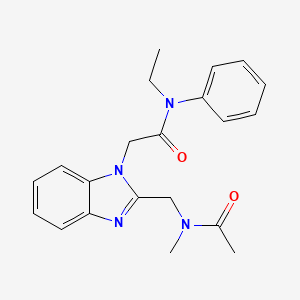 N-[(1-{[ethyl(phenyl)carbamoyl]methyl}-1H-1,3-benzodiazol-2-yl)methyl]-N-methylacetamide