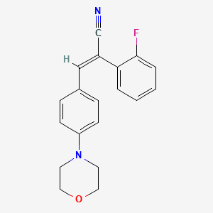 (E)-2-(2-fluorophenyl)-3-(4-morpholin-4-ylphenyl)prop-2-enenitrile