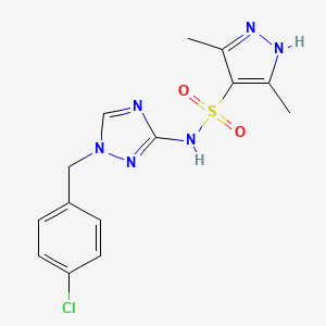 N~4~-[1-(4-CHLOROBENZYL)-1H-1,2,4-TRIAZOL-3-YL]-3,5-DIMETHYL-1H-PYRAZOLE-4-SULFONAMIDE