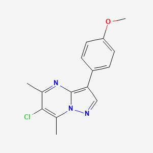 6-chloro-3-(4-methoxyphenyl)-5,7-dimethylpyrazolo[1,5-a]pyrimidine