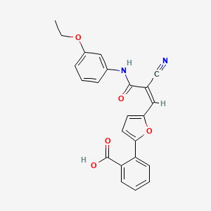 2-[5-[(Z)-2-cyano-3-(3-ethoxyanilino)-3-oxoprop-1-enyl]furan-2-yl]benzoic acid