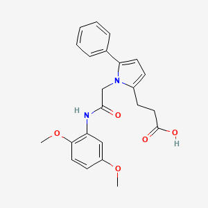 3-(1-{2-[(2,5-dimethoxyphenyl)amino]-2-oxoethyl}-5-phenyl-1H-pyrrol-2-yl)propanoic acid