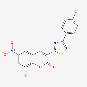 8-bromo-3-[4-(4-chlorophenyl)-1,3-thiazol-2-yl]-6-nitro-2H-chromen-2-one