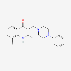 2,8-dimethyl-3-[(4-phenylpiperazin-1-yl)methyl]-1H-quinolin-4-one