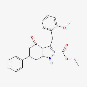 ethyl 3-(2-methoxybenzyl)-4-oxo-6-phenyl-4,5,6,7-tetrahydro-1H-indole-2-carboxylate