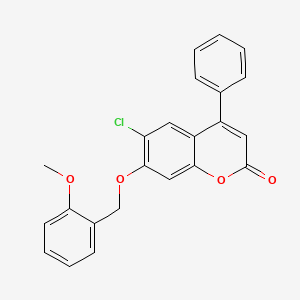 molecular formula C23H17ClO4 B4797864 6-chloro-7-[(2-methoxybenzyl)oxy]-4-phenyl-2H-chromen-2-one 