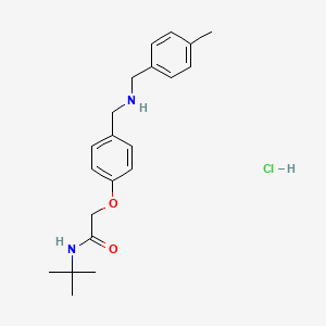 N-tert-butyl-2-[4-[[(4-methylphenyl)methylamino]methyl]phenoxy]acetamide;hydrochloride