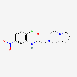 molecular formula C15H19ClN4O3 B4797922 N-(2-chloro-5-nitrophenyl)-2-(hexahydropyrrolo[1,2-a]pyrazin-2(1H)-yl)acetamide 