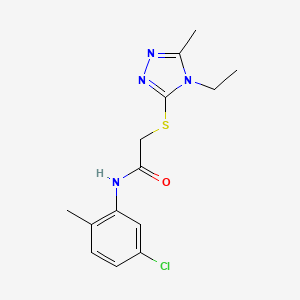 N-(5-chloro-2-methylphenyl)-2-[(4-ethyl-5-methyl-4H-1,2,4-triazol-3-yl)sulfanyl]acetamide