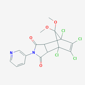 B479795 1,7,8,9-Tetrachloro-10,10-dimethoxy-4-(3-pyridinyl)-4-azatricyclo[5.2.1.0~2,6~]dec-8-ene-3,5-dione CAS No. 459150-28-8
