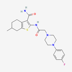 2-({[4-(4-Fluorophenyl)piperazin-1-yl]acetyl}amino)-6-methyl-4,5,6,7-tetrahydro-1-benzothiophene-3-carboxamide