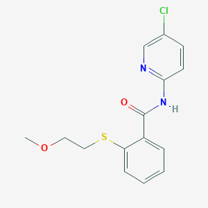 N-(5-chloropyridin-2-yl)-2-[(2-methoxyethyl)sulfanyl]benzamide