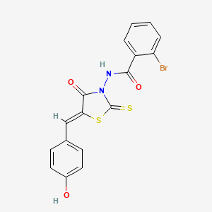 2-bromo-N-[(5Z)-5-(4-hydroxybenzylidene)-4-oxo-2-thioxo-1,3-thiazolidin-3-yl]benzamide